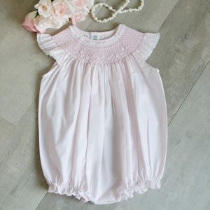 Pink Smocked Heirloom Romper 24 Months Feltman Brothers Vintage Lace  NWT